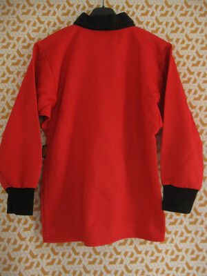 Maillot Rugby Force XV rouge et noir vintage Manche Longue Jersey shirt - S