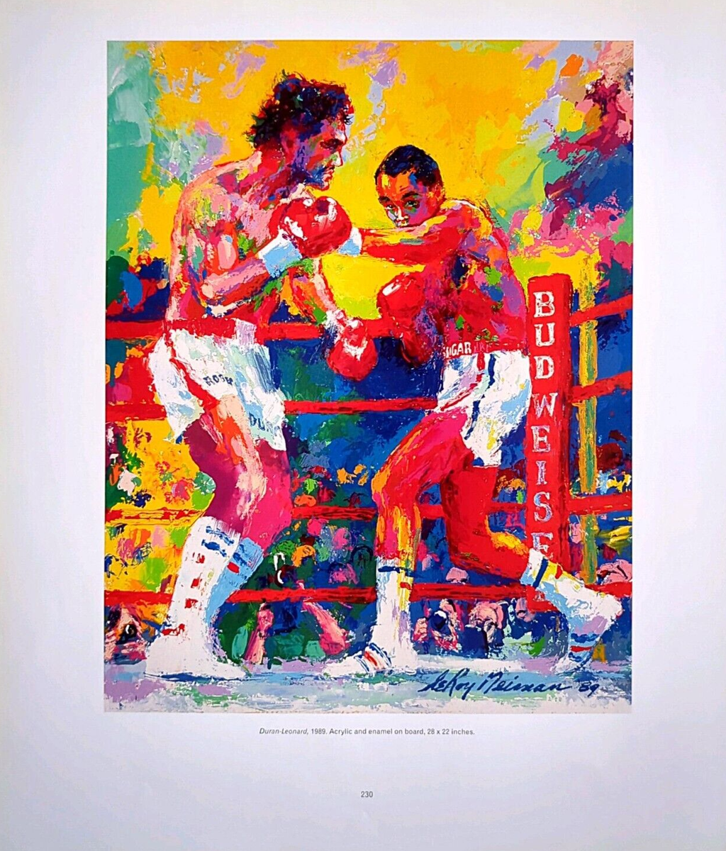 LeRoy Neiman DURAN-LEONARD Boxing Match Prize Fight Vintage Art