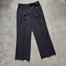 St. John Collection Brown Pleated Trouser Pants Size 8 High Rise Wool Blend