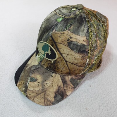 Mossy Oak Camo Hat Mens Green Snap Back Hunt Fish Outdoor Cap Adjustable  Tree