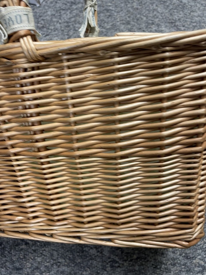 Large wicker picnic shopping basket eBay