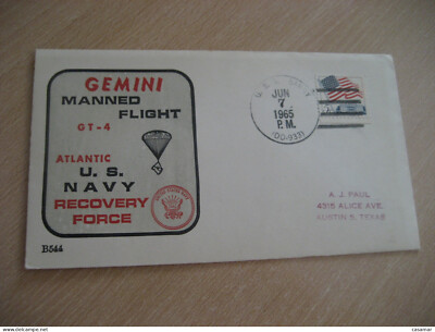BARRY USS 1965 Project GEMINI GT-4 Manned Flight Atlantic Navy Recovery Force Sp