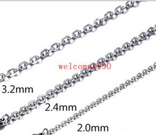 2mm/2.4mm/3.2mm Flattened Chain Jewelry Finding Stainless Steel Chain Wholesale