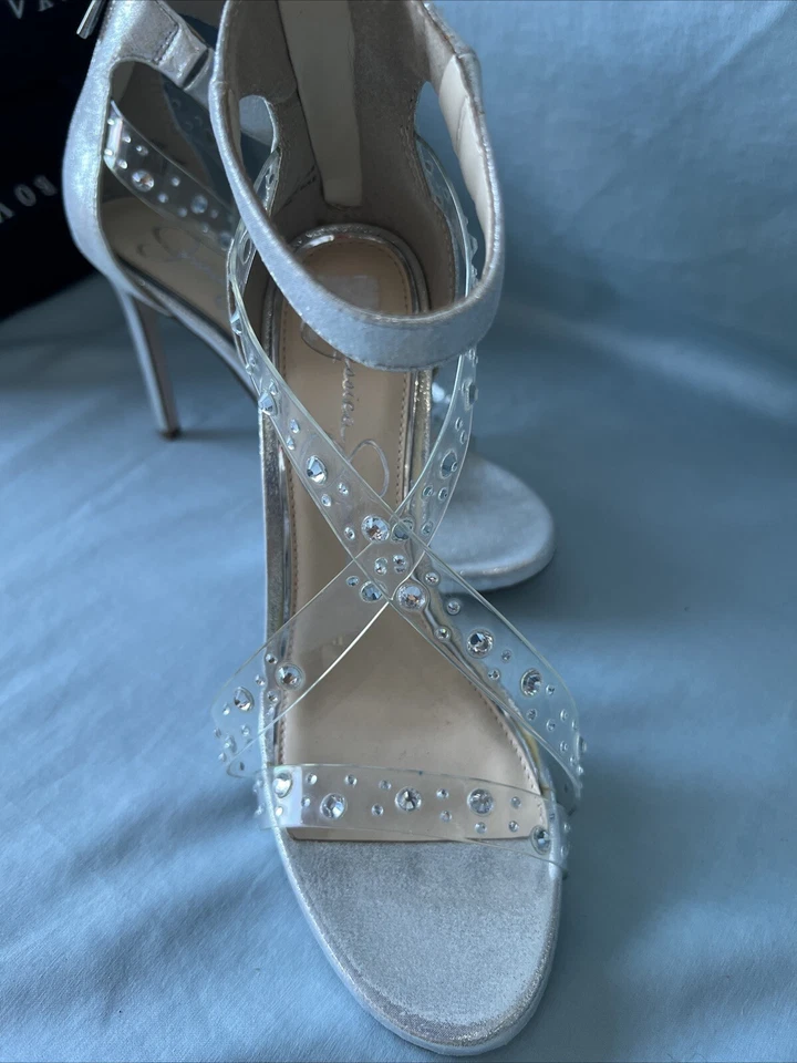 Jessica Simpson 银色女鞋 6.5 码 M37 高跟鞋 — 第 3/4 张图片