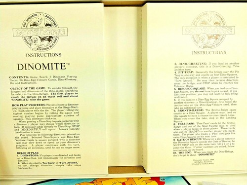 Vtg DINOMITE The Dinosaur Adventure Game For Dinosaur Lovers Complete - Picture 3 of 11