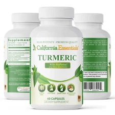 Turmeric w/ BioPerine - 650mg Immune Support Blend Ultimate Defense, Pack of 3