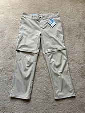 Columbia Convertible Pant Size 16 Short Women Tan Omni Shield Saturday Trail NEW
