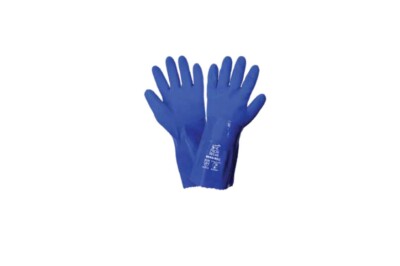 Global Glove 8660 FrogWear Triple Coated Blue PVC Gloves, 12 Pairs