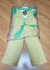 VTG 70s Girls John Preston Rugged Duds Plaid Pants Shirt Youth 4 NWT NEW AMAZING