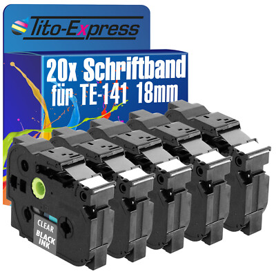 20x Schriftband für Brother TZe-141 P-Touch 1000 1000 BTS 1000 F 1005 BTS 1005 F