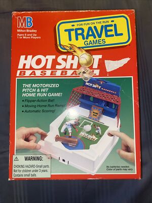 Vintage 1994 Travel Game Hot Shot Baseball Milton Bradley 4520