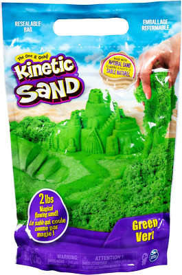 Kinetic Sand 6061463 Original aus Schweden Indoor-Spiel ab 3 Jahren grün 907g