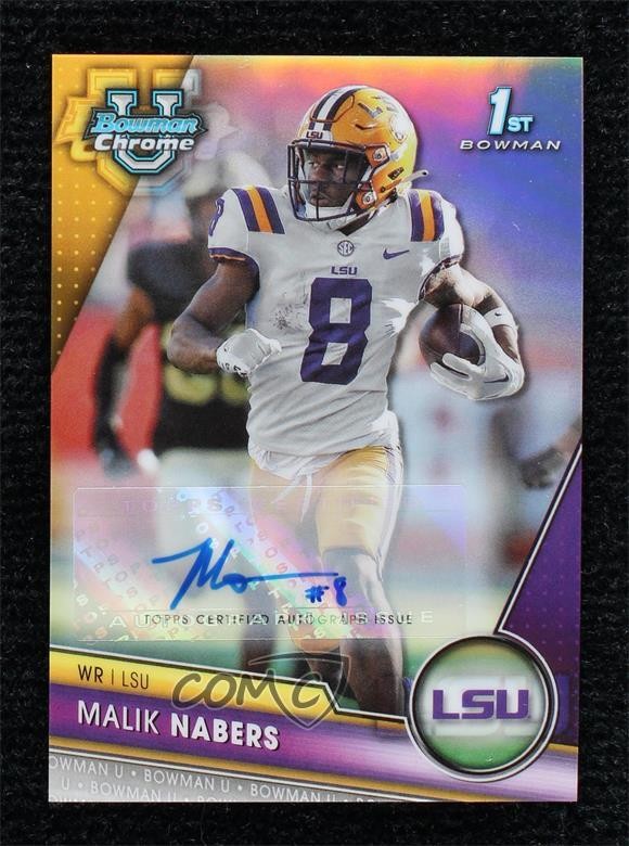 2023 Bowman U Chrome Prospect Refractor 230/499 Malik Nabers #74 Auto 17ku