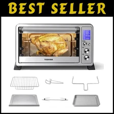 Large Capacity 25L Toaster Oven with Rotisserie, Stainless