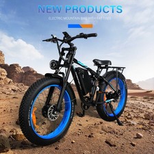 Electric Bike 3000W Dual Motor 52V 32AH 26" Fat Tire 35MPH Mountain Adults Ebike