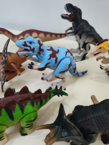 Lot of 13 Plastic Dinosaur Toys Some Wind Up Prehistoric Creatures One Swims - Bild 6 von 14