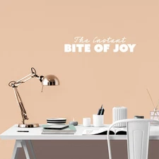 The Instant Bite of Joy - White 5" x 25" Wall Art Decal Vinyl Sticker