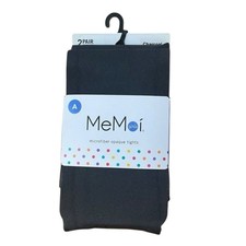 NWT MeMoi Charcoal Opaque Tights 2 Pairs 40 Denier Girls Size A