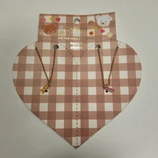 NEW Capelli New York Best Friends Tear & Share Necklaces Gold Tone Enamel