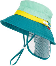 Baby Sun Hat with Neck Flap, UPF 50 Outdoor Adjustable Dry Beach Hat, Upgraded
