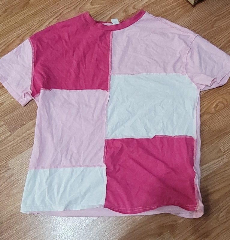 Shein Patchwork Colorblock Short Sleeve Tee Size 11/12