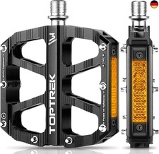 toptrek Fahrradpedale mit StVZO Zugelassen Reflektoren, CNC Aluminium Pedale