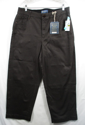 -NWT Democracy ''Ab'' Solution Skyrise Relaxed Barrel Leg Jean Brown Sz 14