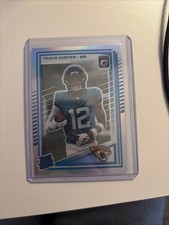 Travis Hunter 2025 Donruss Optic Preview Rookie Silver Holo RC #2 01 Jaguars