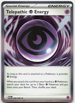 4x Pokémon - TELEPATHIC ENERGY - Holo - PERFECT ORDER - 088/088 x4