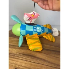 Good Stuff Pink Panther Airplane Plush Toy Hanging Decor Colorful