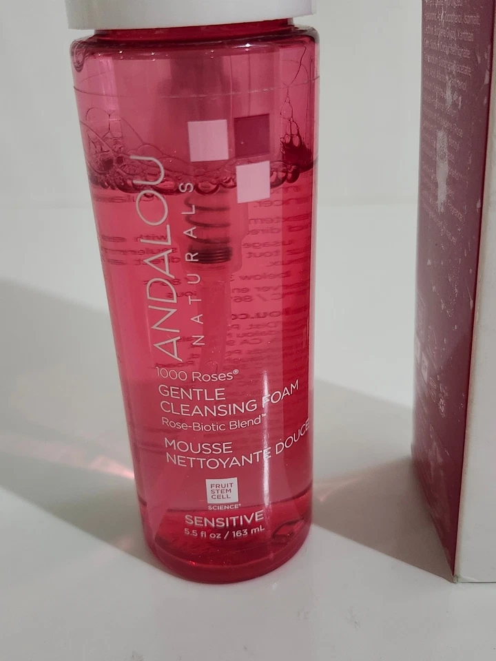 Espuma limpiadora suave Andalou Naturals Sensitive 1000 rosas 1 cada 5,5 fl Foto 2 de 4