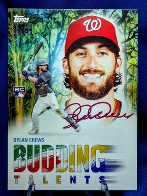 Dylan Crews 2025 Topps Bob Ross RC Budding Talents Paint Splatter /99 READ