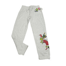 Boys The Grinch Christmas Joggers Pants - Heather Gray Size Medium