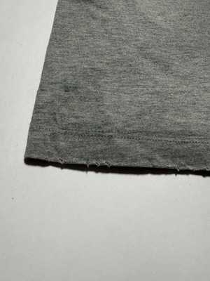 Vintage Prada Fall 2004 Faded Gray Distressed Embellished Logo
