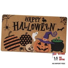 Happy Halloween Jack O'Lantern Doormat Spooky Indoor Happy Halloween Doormat