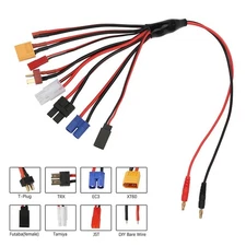 RC Lipo Battery Charger Adapter Connector Splitter Wire 8 in 1 Octopus Convert