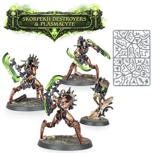 Warhammer 40k Necrons Skorpekh Destroyers x 3 + Plasmacyte - - No Bases