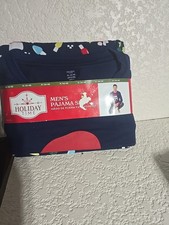 HOLIDAY TIME MATHING FAMILY PAJAMAS SET FORCEF FAMILY FUN 2PC MEN'S Size M