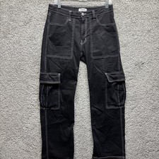 Vintage Hot Topic Aphrodite Mens Pants 30x32 Black Cargo Baggy Goth Y2K USA MADE