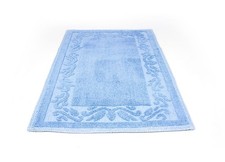 Tappeto Casa Bagno/Cucina Cotone Tinta Unita Disegno Annette Colore Azzurro