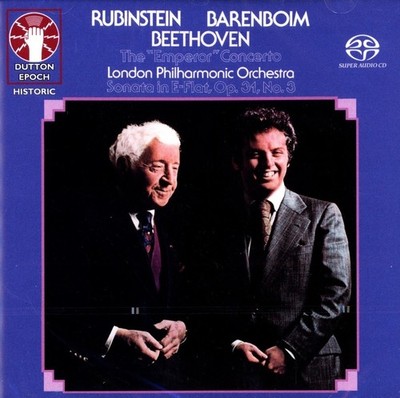 BEETHOVEN Piano Concerto No.5 / Artur Rubinstein, Barenboim (SACD, 2019, Dutton)