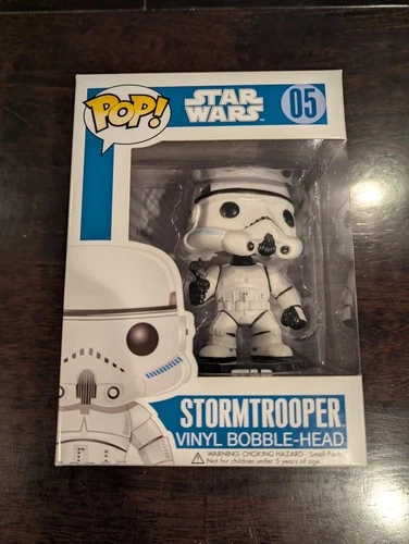 Star Wars Funko 05 Stormtrooper Original Release Blue Box Large Font 2 Creases