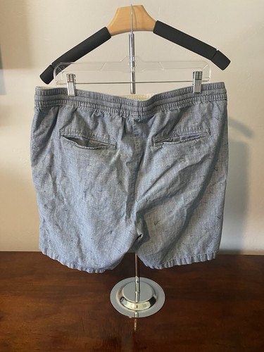 Pantalones Cortos Para Hombre Banana Republic Para Hombre Grandes Estampado de Tiburón Cambray Cordón Cubierta - Imagen 2 de 5
