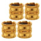  4pcs Hose Fitting Adapter 3/4 Inch Female To Female Connector Metal Water Hose
