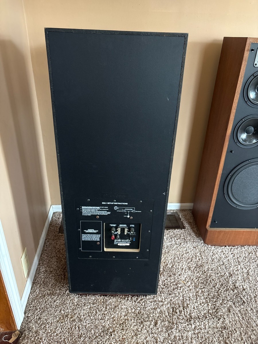 Polk Audio Front Right and Left Speakers SDA-1 Manufactured 1984