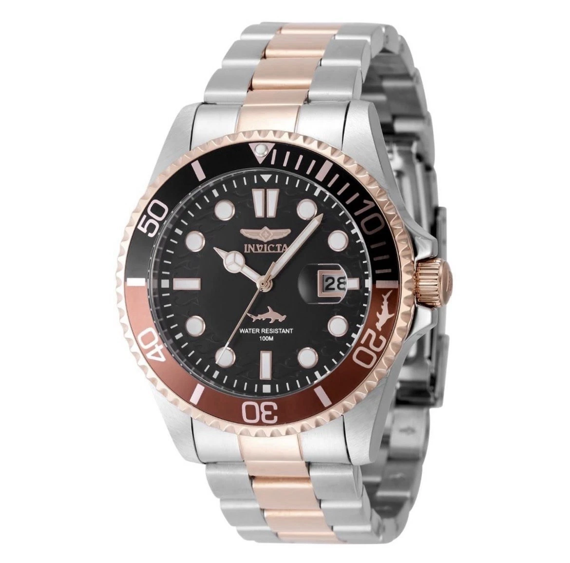 Invicta Pro Diver Rose Gold 12853 Watch Invicta Pro Diver Lady Model 12853 - two Tone Gold Silver  main image 2