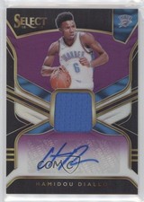 2018-19 Panini Select Rookie Jersey Purple Prizm 21/99 Hamidou Diallo Auto 5xx