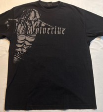 Mad Engine Marvel Wolverine Logan Faded TShirt Marvel Comics Sz L Y2K Vintage