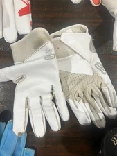 White Size Medium “Grip Boost” Football Gloves