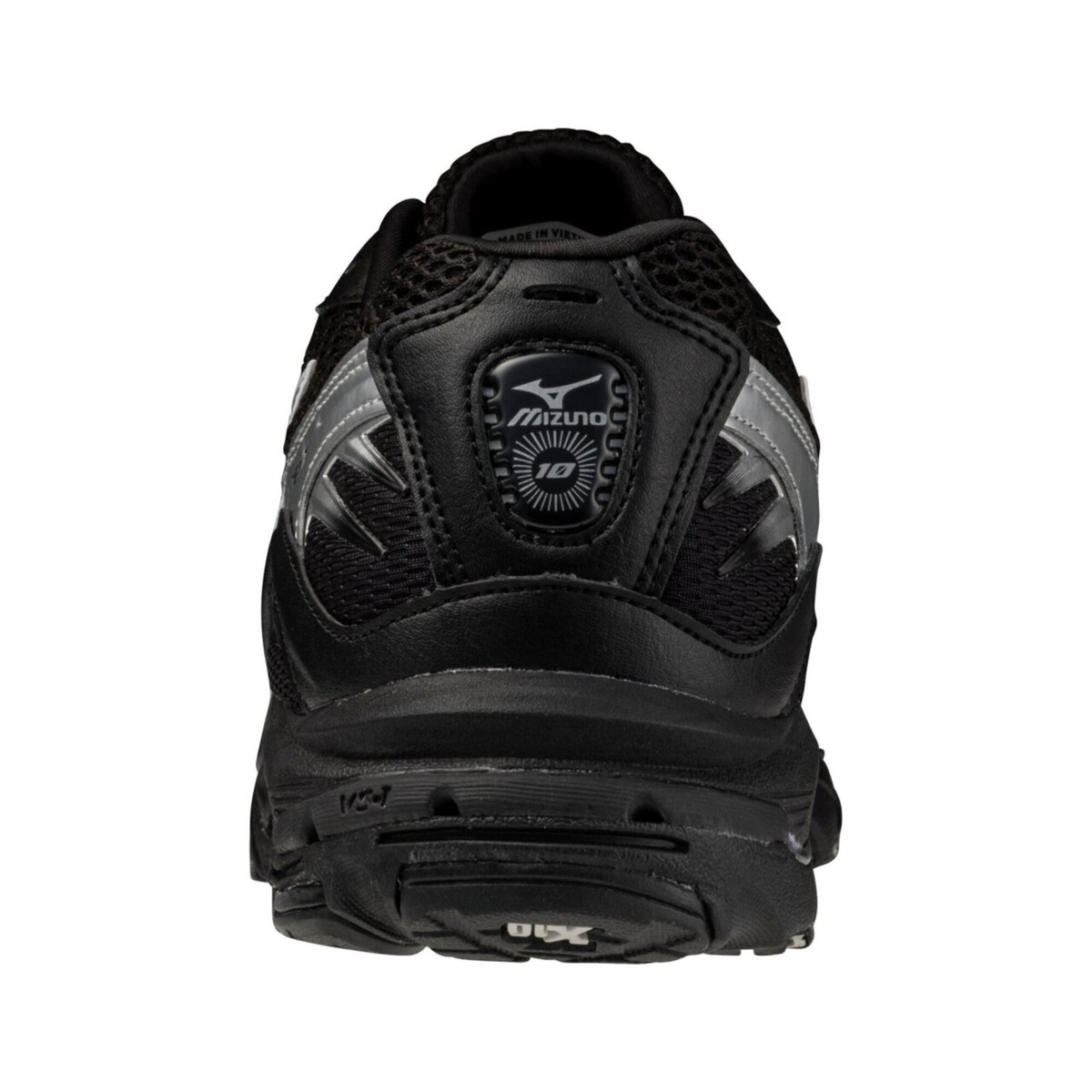 Mizuno Wave Rider 10 Black Metallic Silver D1GA243151 Men's Size